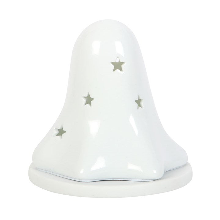Ceramic Ghost T-Light & Incense Cone Holder
