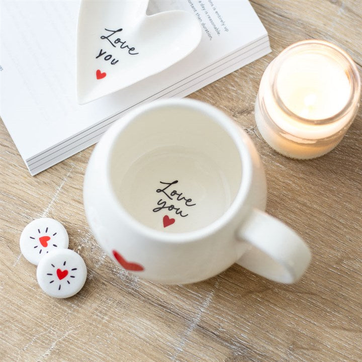 Valentines Love Heart Hidden Message Mug