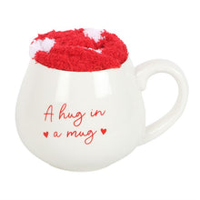 Load image into Gallery viewer, Valentines Hug In A Mug Sock Gift Set
