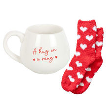 Load image into Gallery viewer, Valentines Hug In A Mug Sock Gift Set
