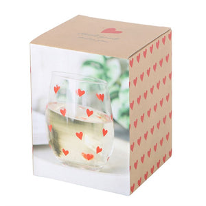 Valentines Hearts Stemless Glass