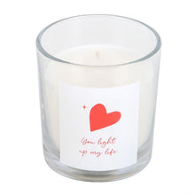 Load image into Gallery viewer, Valentines You Light Up My Life Strawberry Candle
