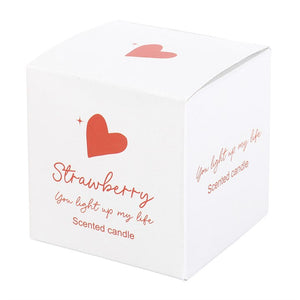 Valentines You Light Up My Life Strawberry Candle