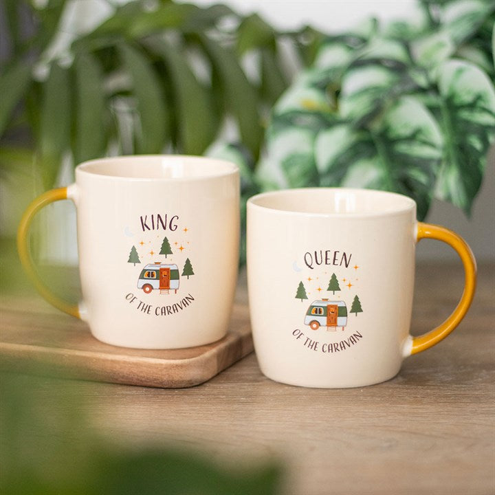 Camping King & Queen Couples Mugs Gift Set