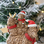 Christmas Santa Hugo Highland Cow Stacked Family