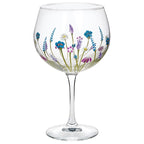 Hand Painted Wildflower & Lavender Meadow Gin Glass