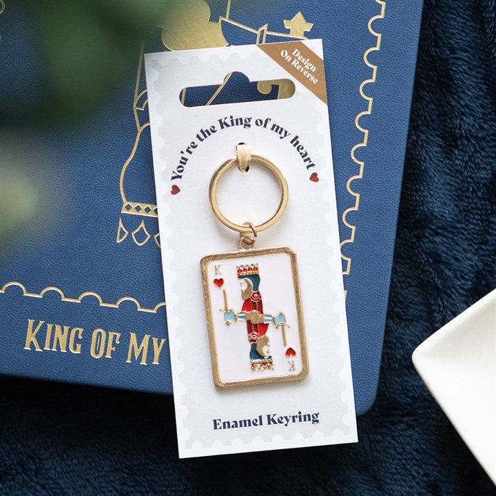 King Of My Heart Playing Cards Keyring