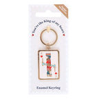 King Of My Heart Playing Cards Keyring