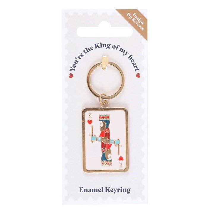 King Of My Heart Playing Cards Keyring