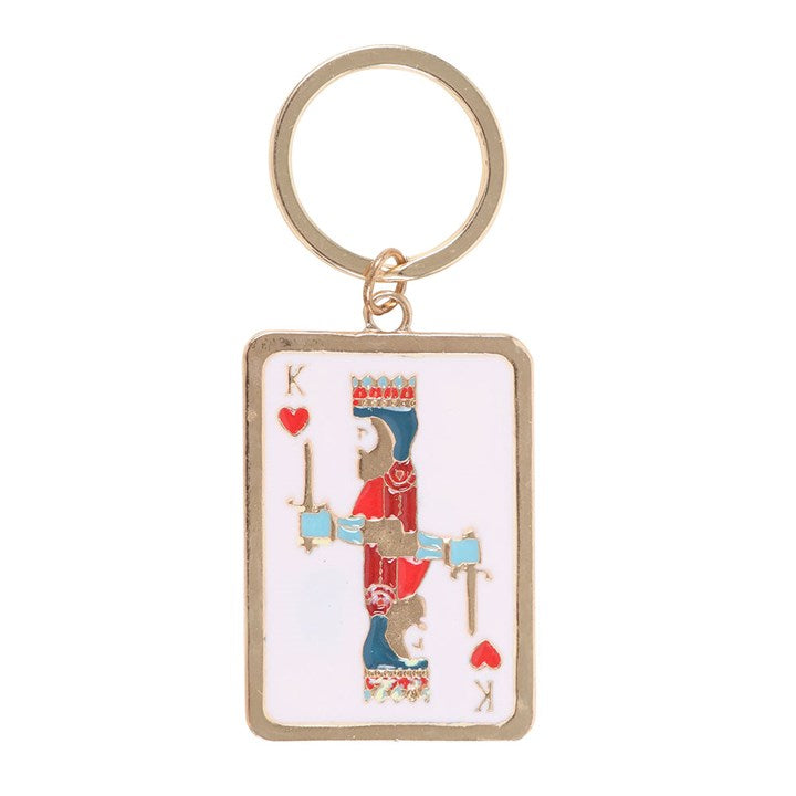 King Of My Heart Playing Cards Keyring