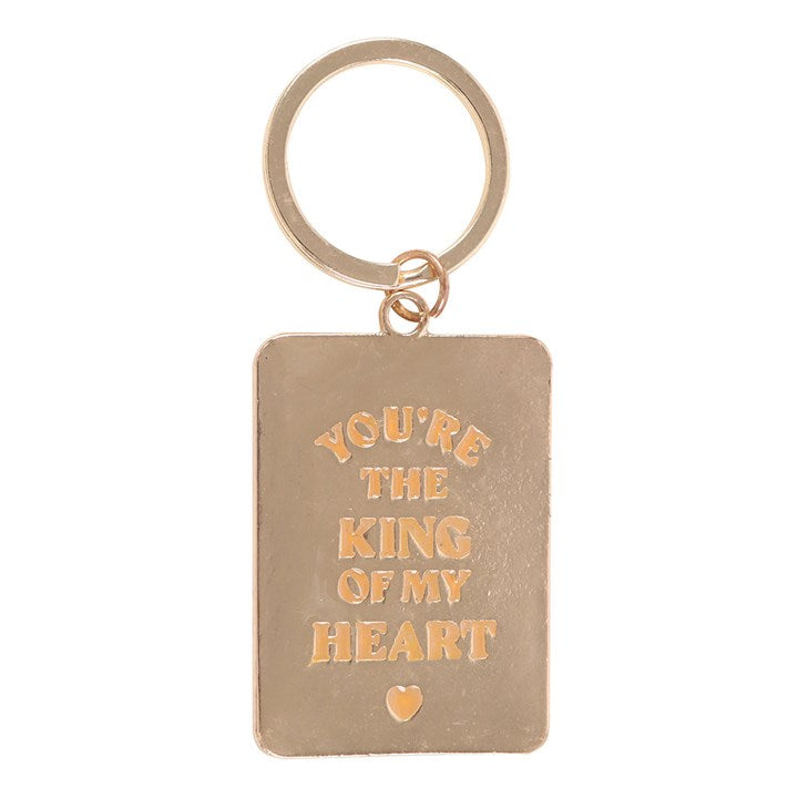 King Of My Heart Playing Cards Keyring