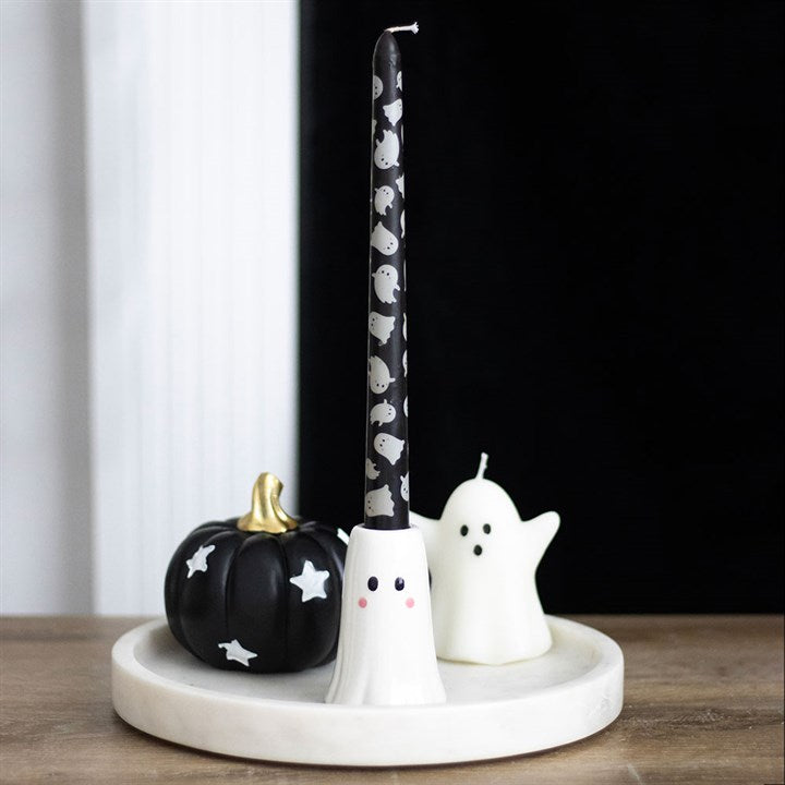 Sweet Ghost Candle Holder With Taper Candle