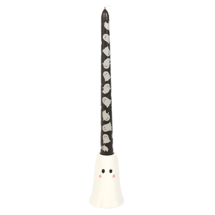 Sweet Ghost Candle Holder With Taper Candle