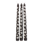 Set of 3 Ghost Print Taper Candles