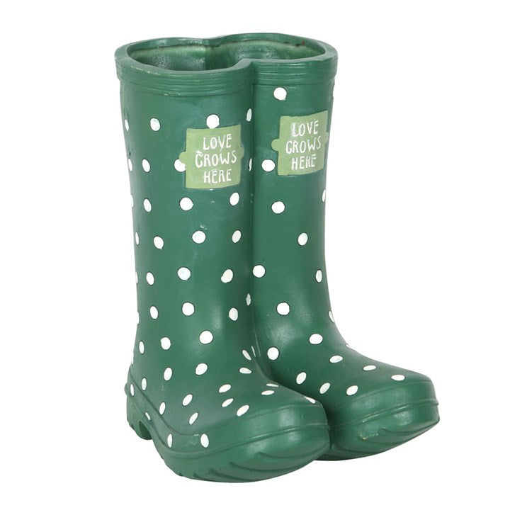 Green Welly Boot Planter