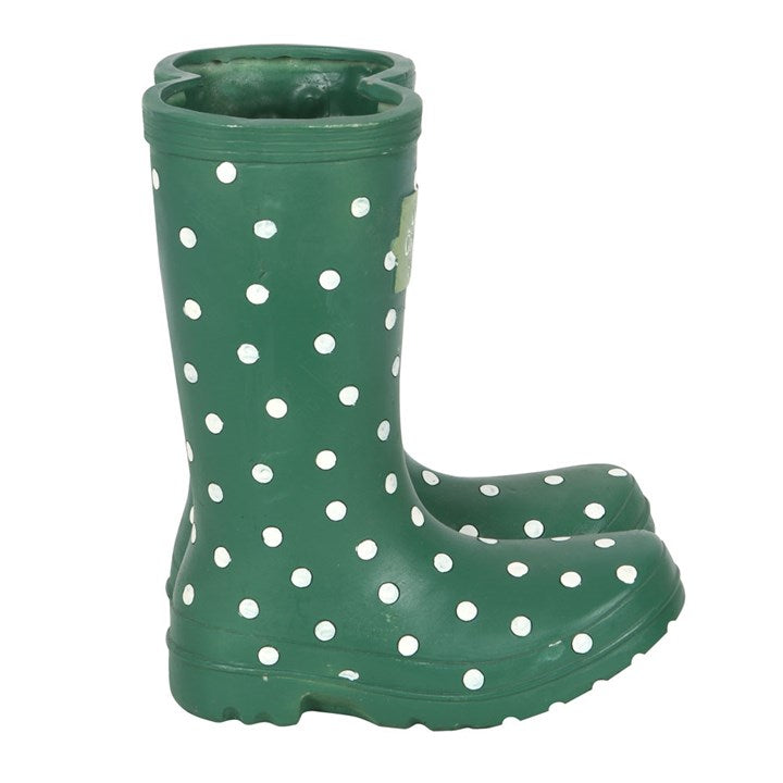 Green Welly Boot Planter