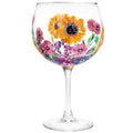 Hand Painted Sunflowers Gin Glass