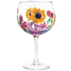 Hand Painted Sunflowers Gin Glass