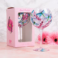 Hand Painted Dragonfly Gin Glass - Blue