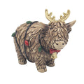 Santa Hugo Highland Cow With Antlers