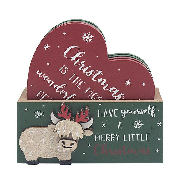 Highland Cow Coaster Set of 4