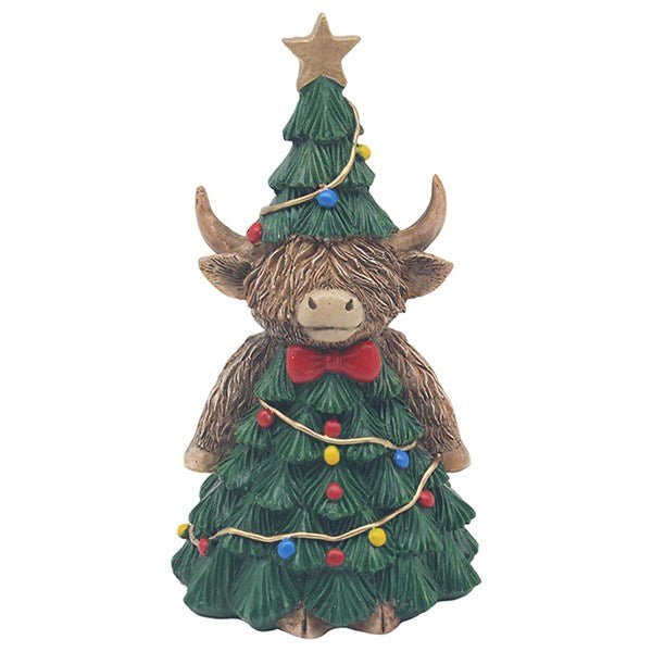 Christmas Tree Highland Cow - Small *** PRE-ORDER ***