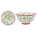 Christmas Holly Leaf Ceramic Bowl - Small