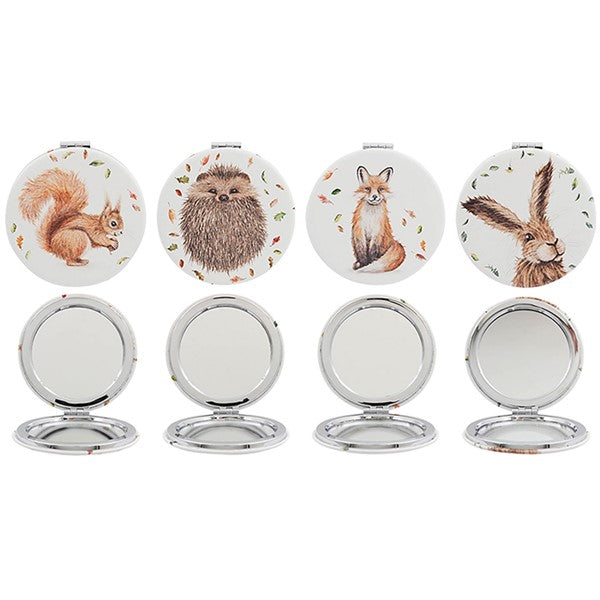 Clemency Bunn Woodland Animal Compact Mirror