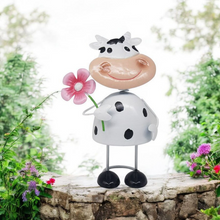 Load image into Gallery viewer, Bright Eyes Tin Wobbler Cow

