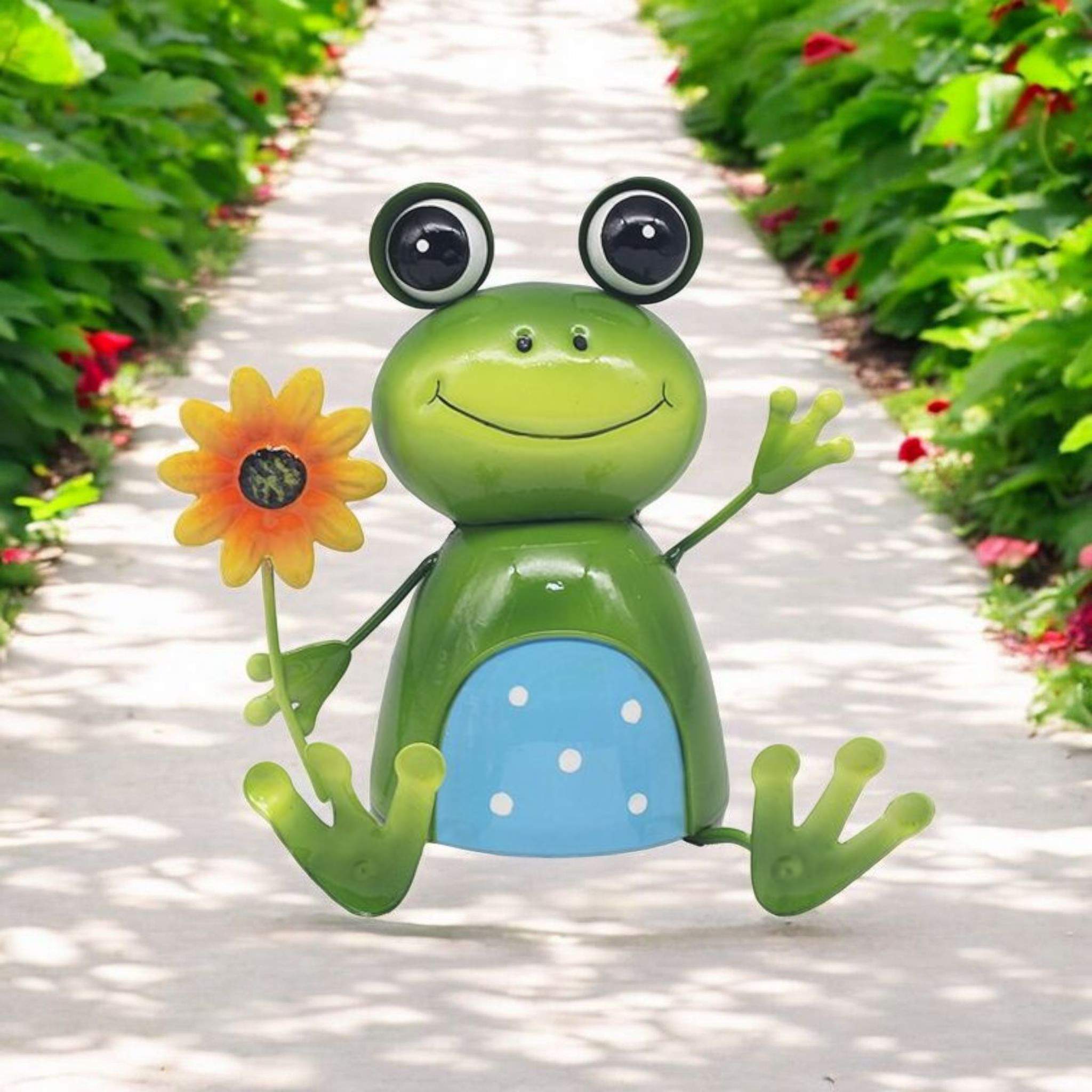 Bright Eyes Frog With Flower