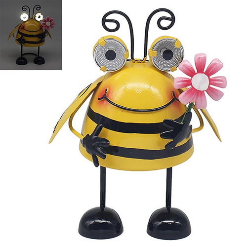 Bright Eyes Bee Solar LED Garden Gnome