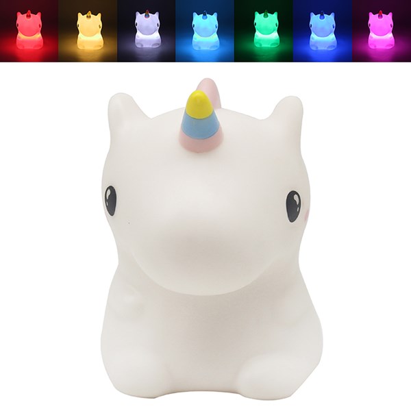 Squishy Touch Lamp Dinosaur Unicorn Axolotl Night Light Children Kids Colour Changing Lighting