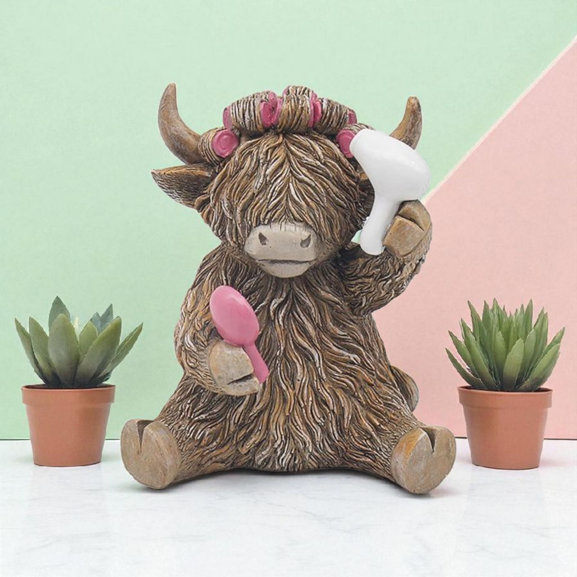Dorris The Highland Cow With Rollers