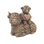 Hughie Highland Cow Heart Lying