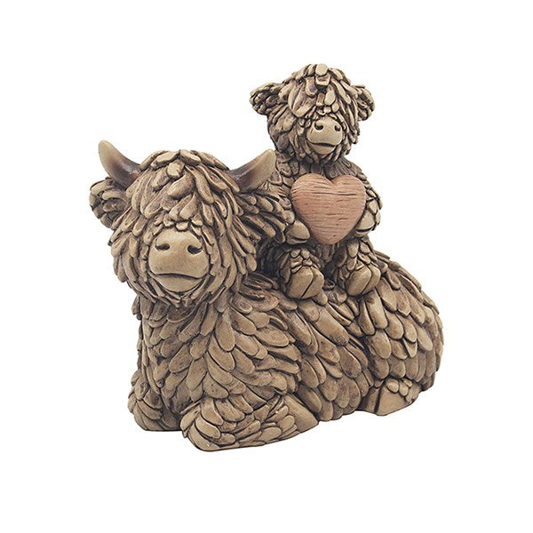 Hughie Highland Cow Heart Lying PRE-ORDER