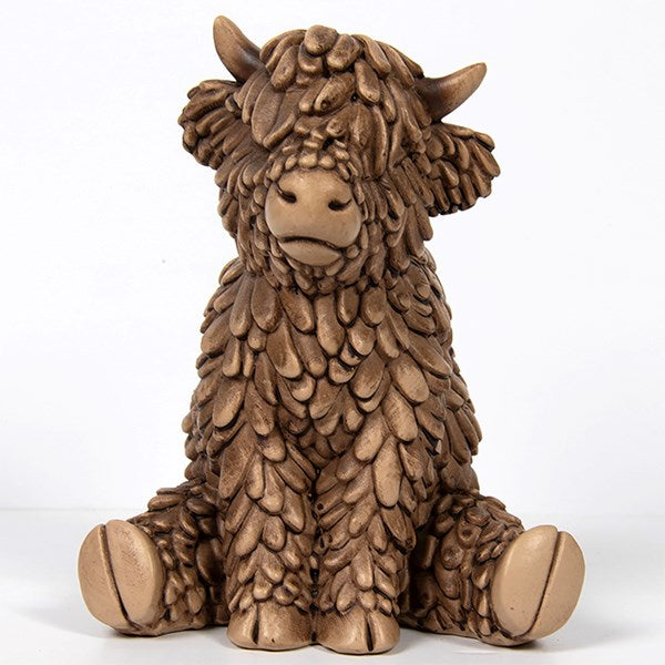 Hughie Highland Cow Sitting Large PRE-ORDER