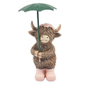 Lulu Highland Cow With Umbrella
