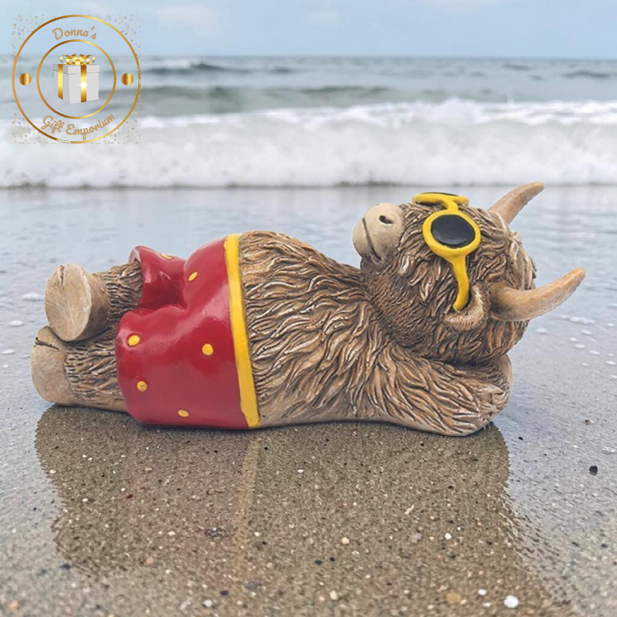 Billy At The Beach Highland Cow