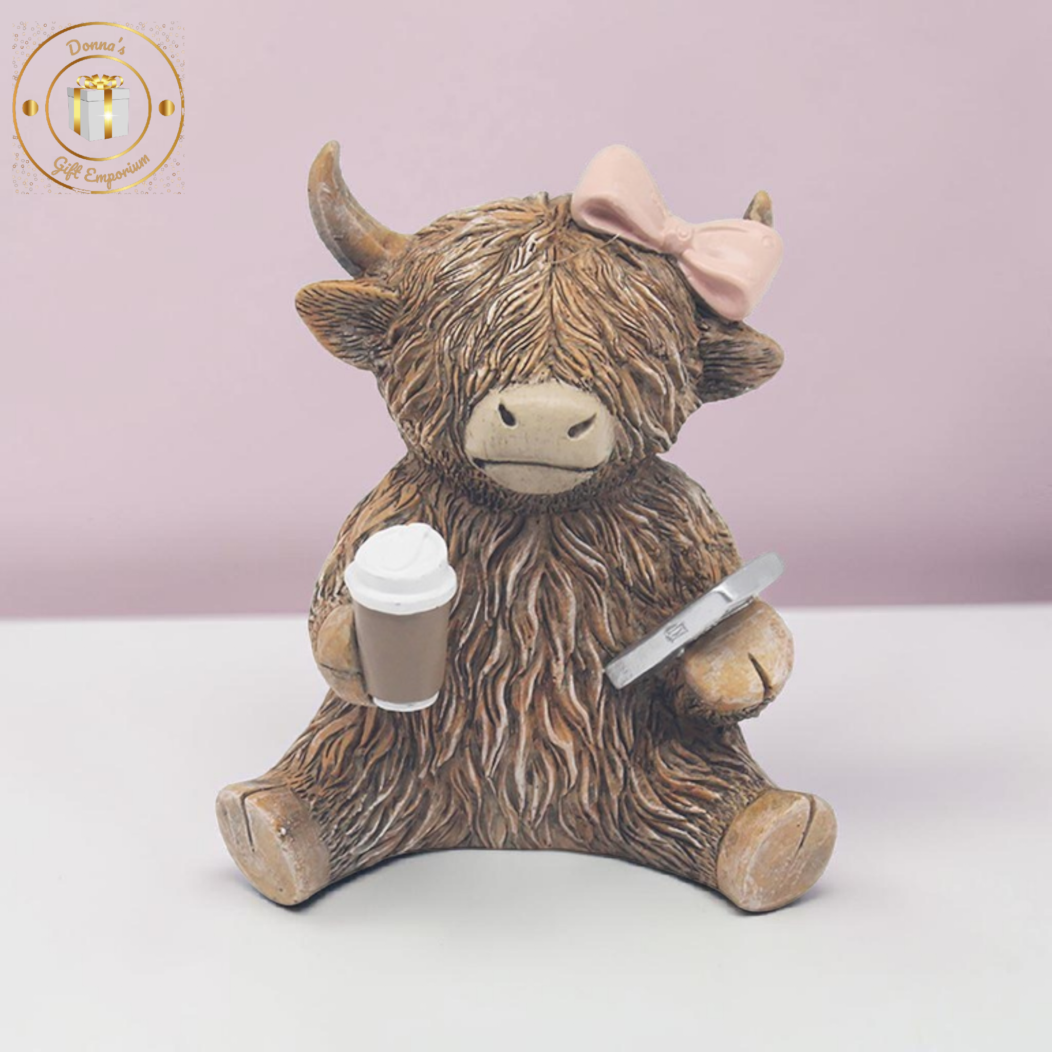 Coffee Loving Carole Highland Cow