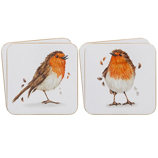 Clemency Bunn Robin Coasters Set of 4