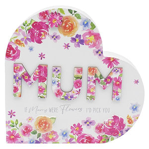 Mother's Day Mum Heart Plaque