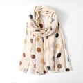 Polka Dot Scarf - Beige