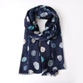 Polka Dot Scarf - Navy