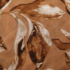 Eco Style - Leaves Scarf - Beige