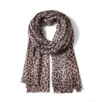Leopard Print Scarf - Beige
