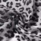 Leopard Print Scarf - Grey