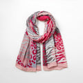 Eco Style - Leopard & Zebra Scarf - Pink