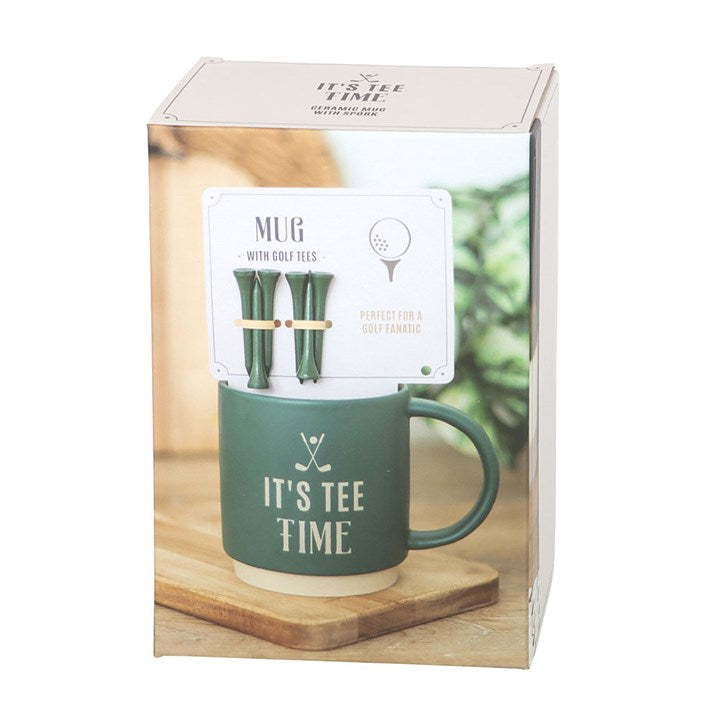 It's Tee Time Mug With Golf Tees