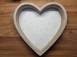 Wooden Heart Trays - Pair