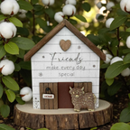 Highland Cow Barn Wooden Block - Friends